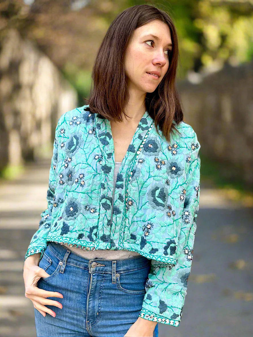 Chaqueta bohemia bordada