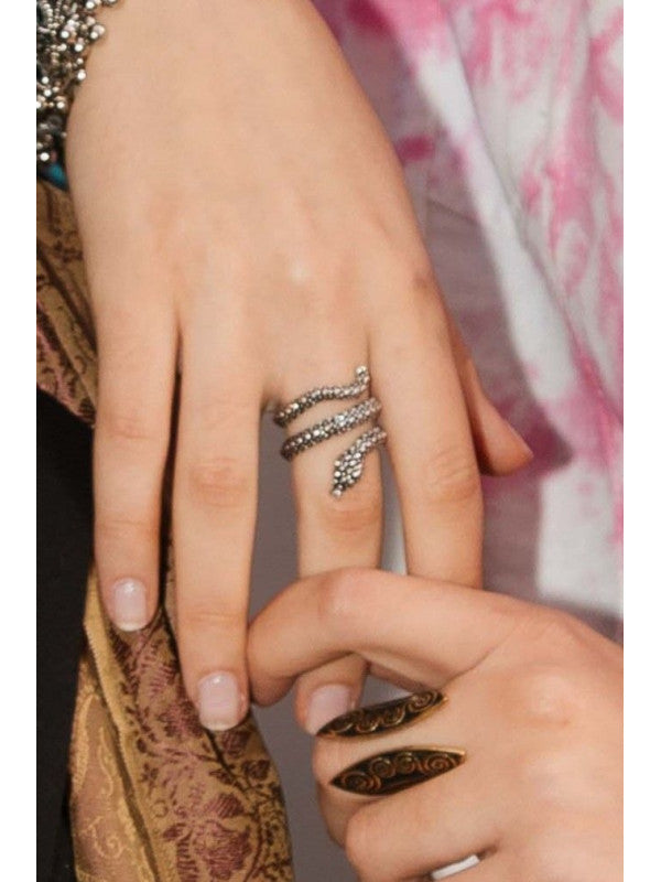Silver snake ring
