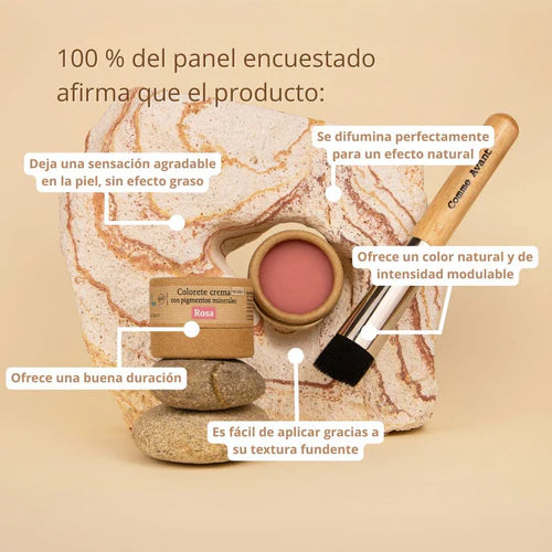 Blush en crema con pigmentos minerales