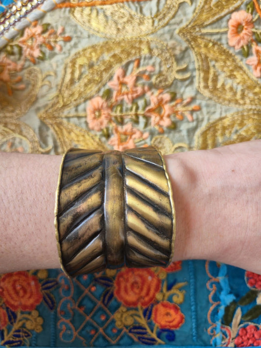 Brass Leaf Bracelet