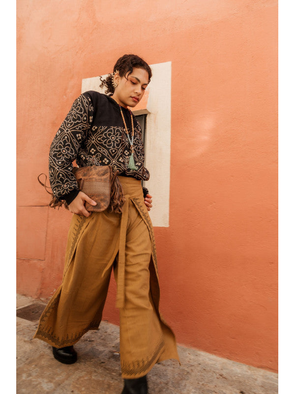 Pantalón Thai block print